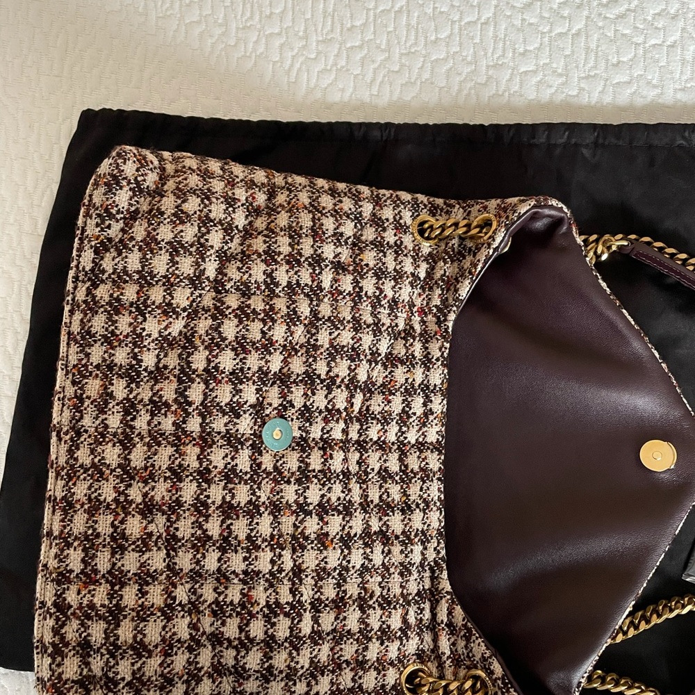 SOLD. YSL Puffer Houndstooth Tweed Shoulder Bag NEW - Picture 11 of 16